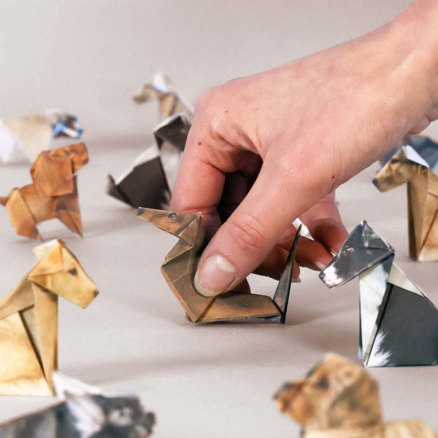 eco-friendly origami kit. A sustainable craft set and perfect gift for dog lovers