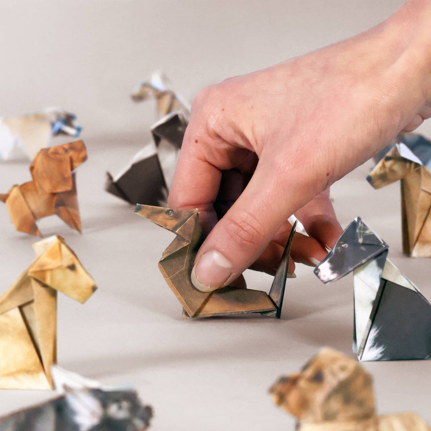 eco-friendly origami kit. A sustainable craft set and perfect gift for dog lovers