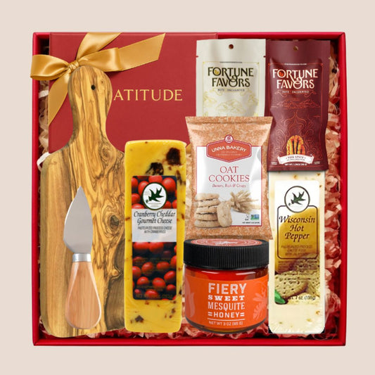 cheese gift basket from Wisconsin