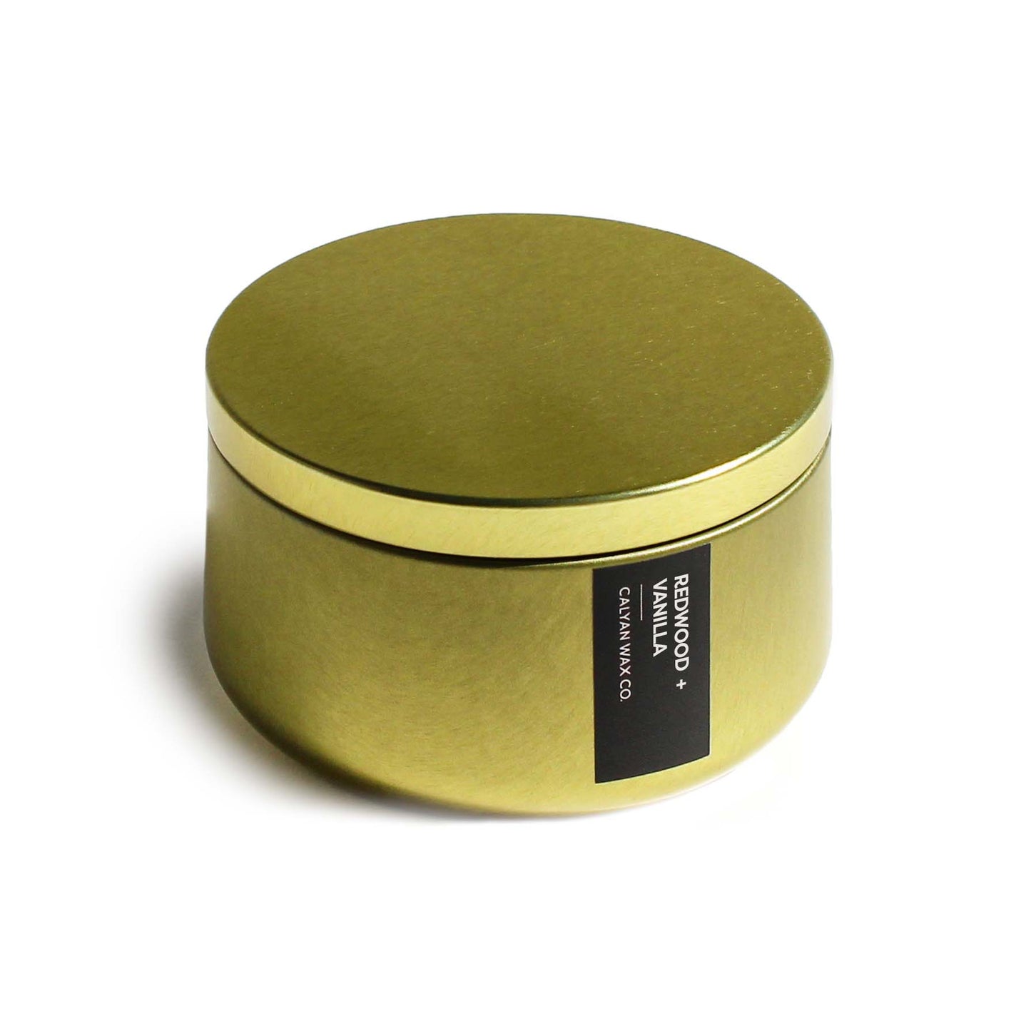 Redwood/Vanilla - Gold Metal Tin Soy Candle