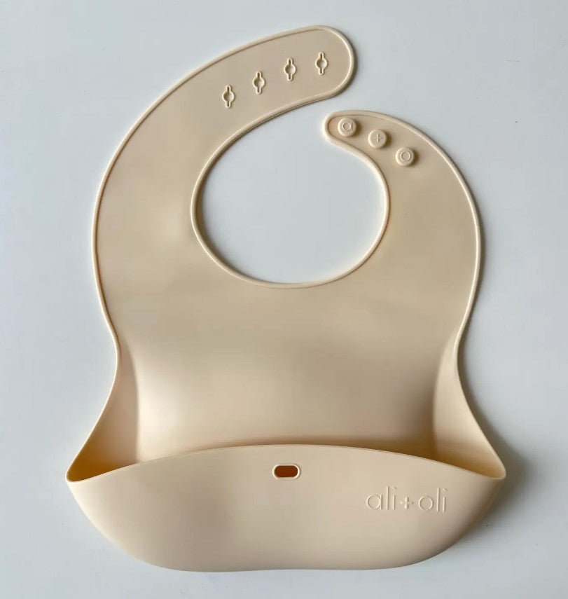 Beige silicone bib 