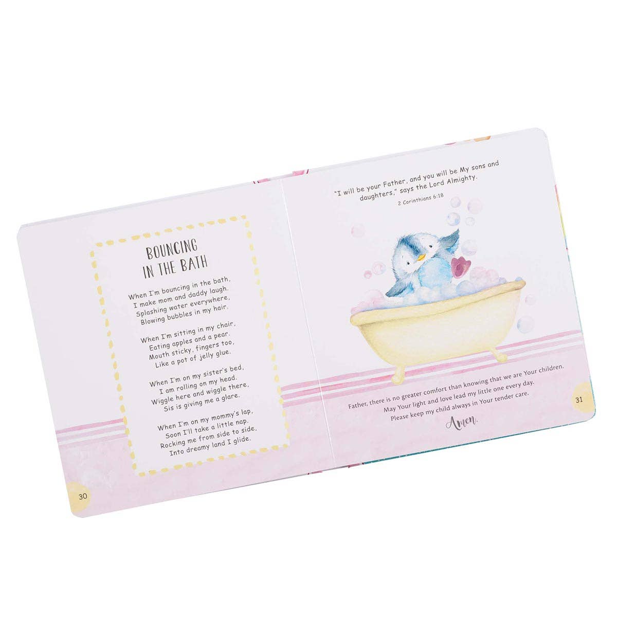 My LullaBible for Girls Book, perfect for gifts for her and curated gift boxes (shown with packaging)