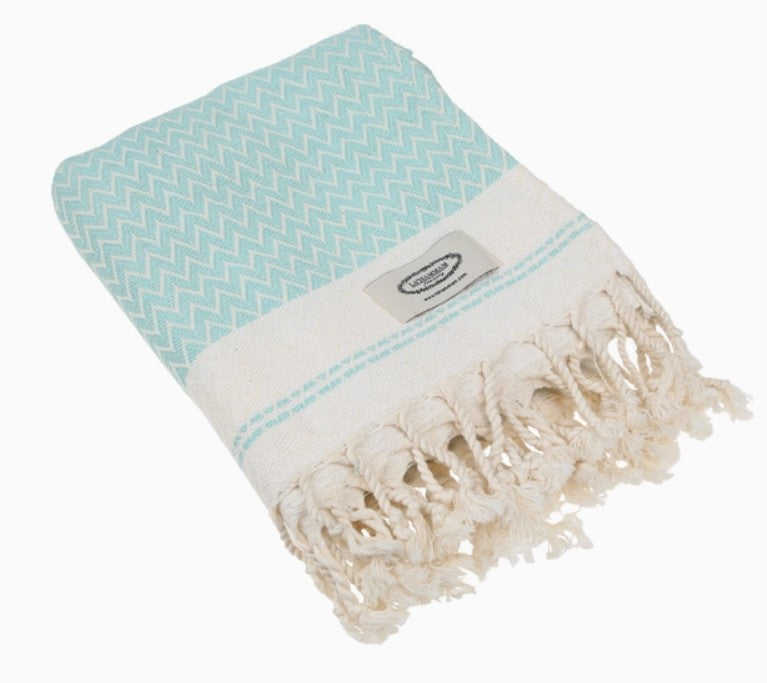 Turkish blue towel for beach