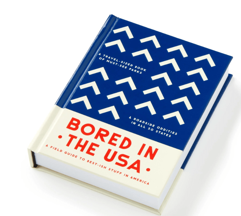 Bored In The USA - Travel Guide Book, perfect for curated gift boxes and Build a Box gifting