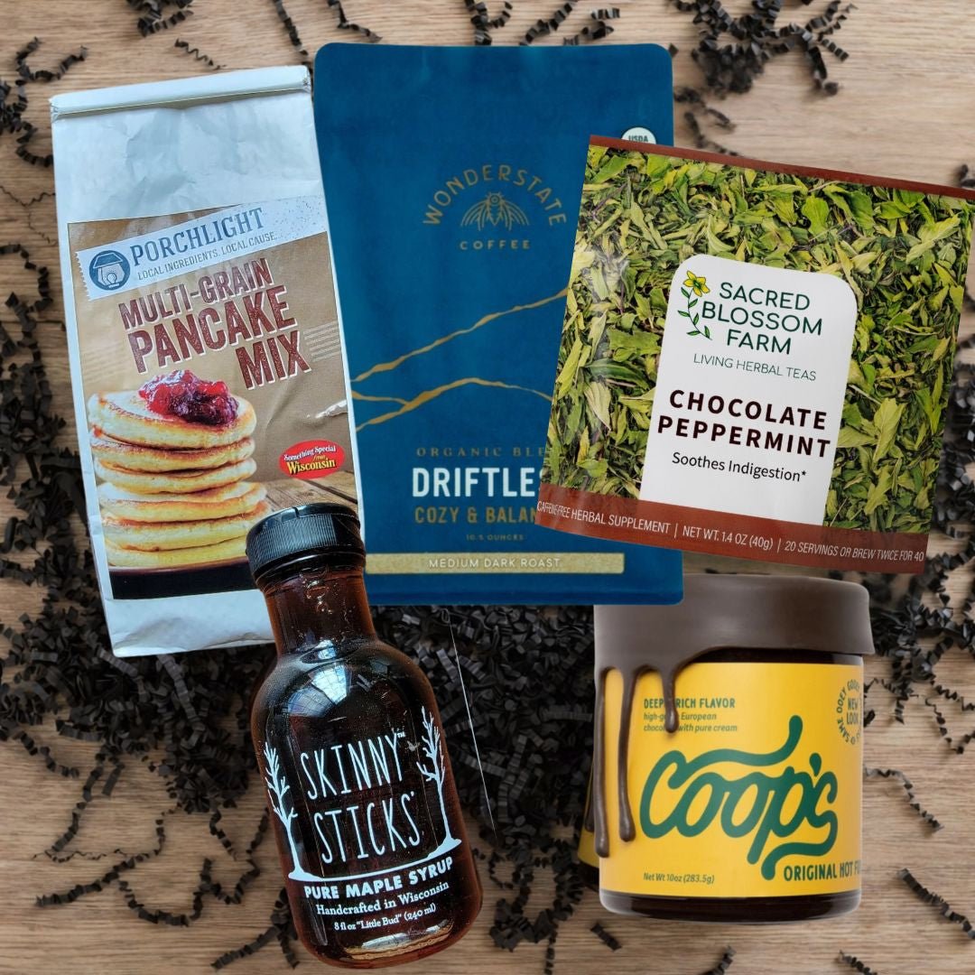 Breakfast gift basket from Wisconsin
