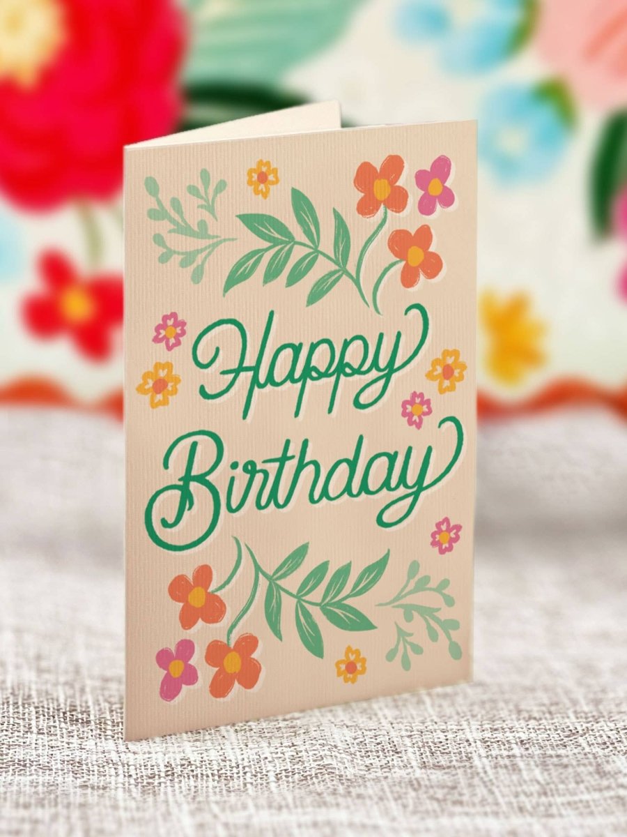 Blooming Birthday Cake Mini Pop - up Greeting Card - category:Home &amp; Decor - occasion:Birthday