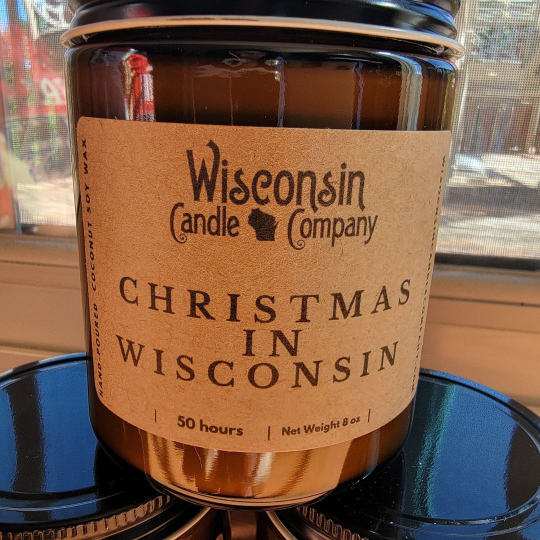 Christmas in Wisconsin candle