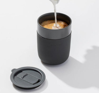 Porter Ceramic Mug 12oz - reusable, perfect for curated gift boxes and Build a Box gifting (detail shot)
