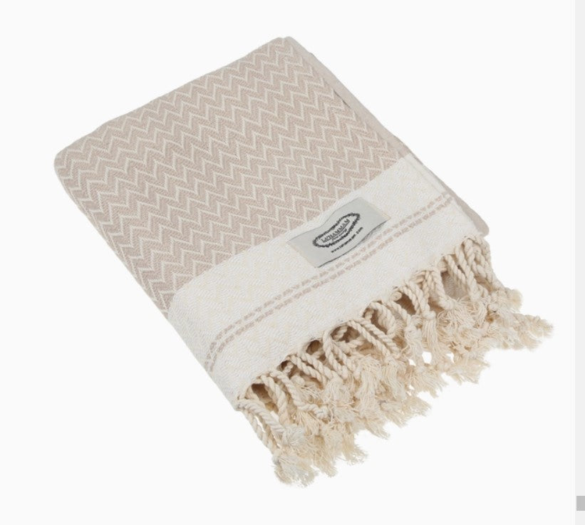 Turkish towel in cream towel