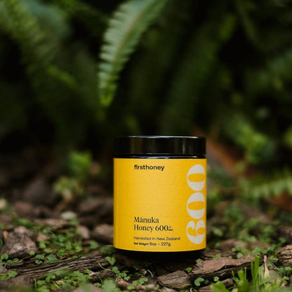 Manuka Honey 600+ MGO, perfect for gourmet gift boxes and curated gift boxes (front view)