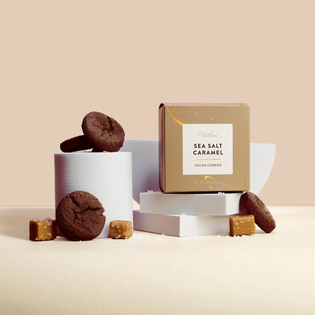 Sea Salt Caramel Cocoa Cookies (2 oz) - category:Gourmet Pantry - 