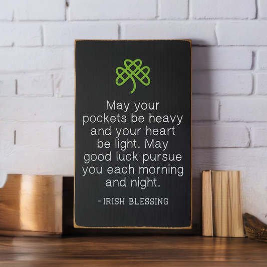 Irish blessing wooden sign