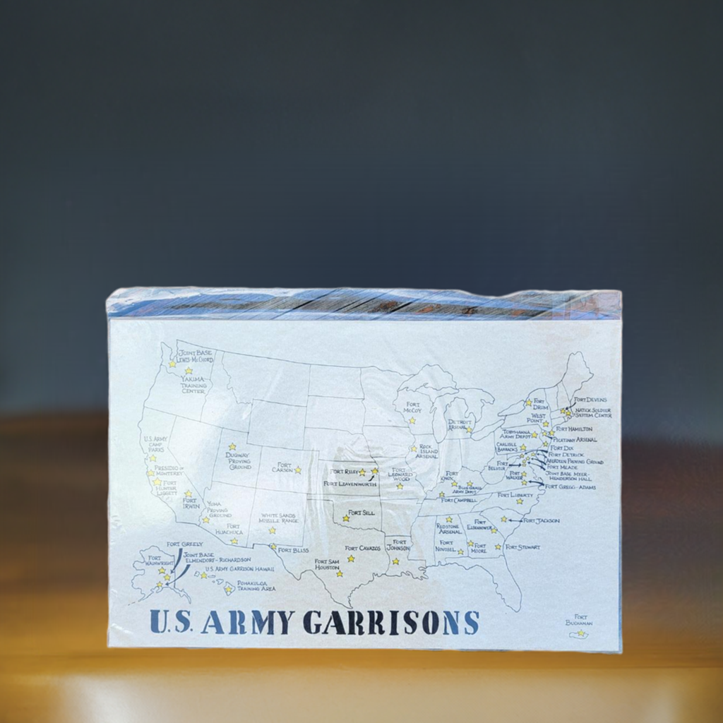 Hand-Drawn US Army Garrisons Map