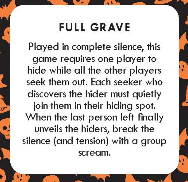 halloween game tin