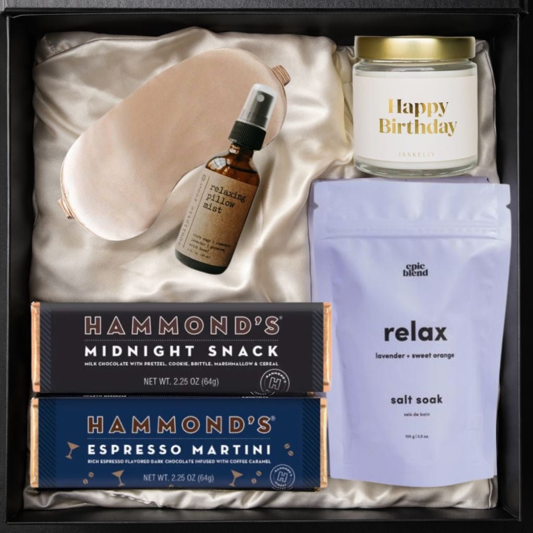 Luxury Birthday Relaxation Spa Gift Box – Self-Care Gift, perfect for birthday gifts (front view)