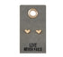 Heart Gold Stud Earring with Leather tag — handmade jewelry, perfect for gifts for her and curated gift boxes