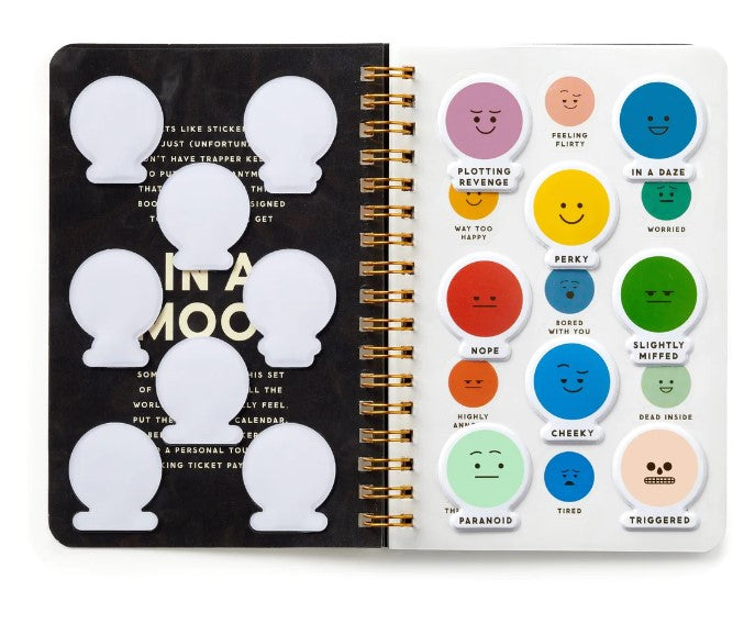 in a mood sticker book for adults