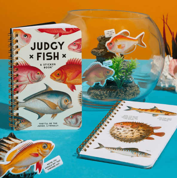 Judgy Fish Sticker Book, perfect for curated gift boxes and Build a Box gifting