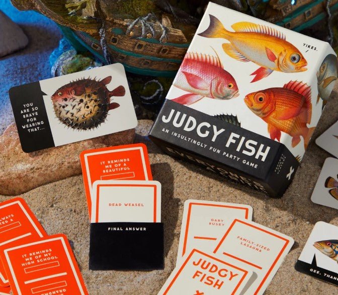 Judgy Fish Game- Hilarious Adult Party Game — playful card game, perfect for curated gift boxes and Build a Box gifting