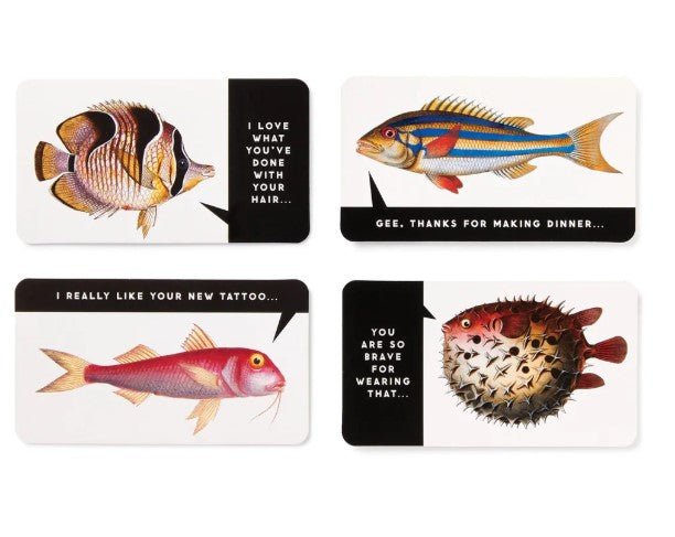 Judgy Fish Game- Hilarious Adult Party Game — playful card game, perfect for gift boxes and gifting (front view)