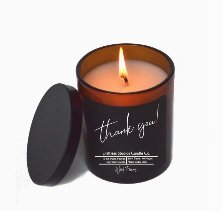 Thank You ! Candle - 10oz — hand-poured scented candle, perfect for thank you gifts, gifts for her, and curated gift boxes