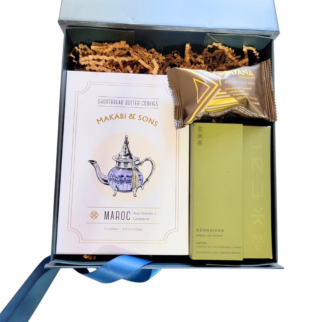 Gourmet Tea & Treats custom Luxury Corporate Gift Box for Client Appreciation