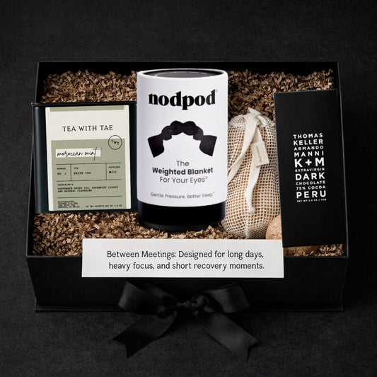Designed for long days, heavy focus, and short recovery moments. Executive wellness gift box