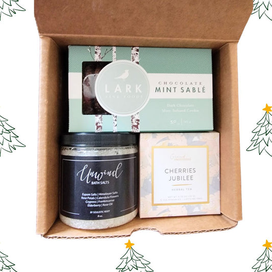 Holiday Bliss Box tea and cookies