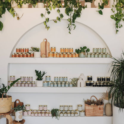 JaxKelly Moonstone candle for wellness gifts, spring gifting, and new beginnings