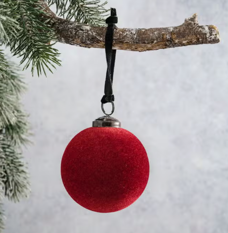 velvet glass ornament