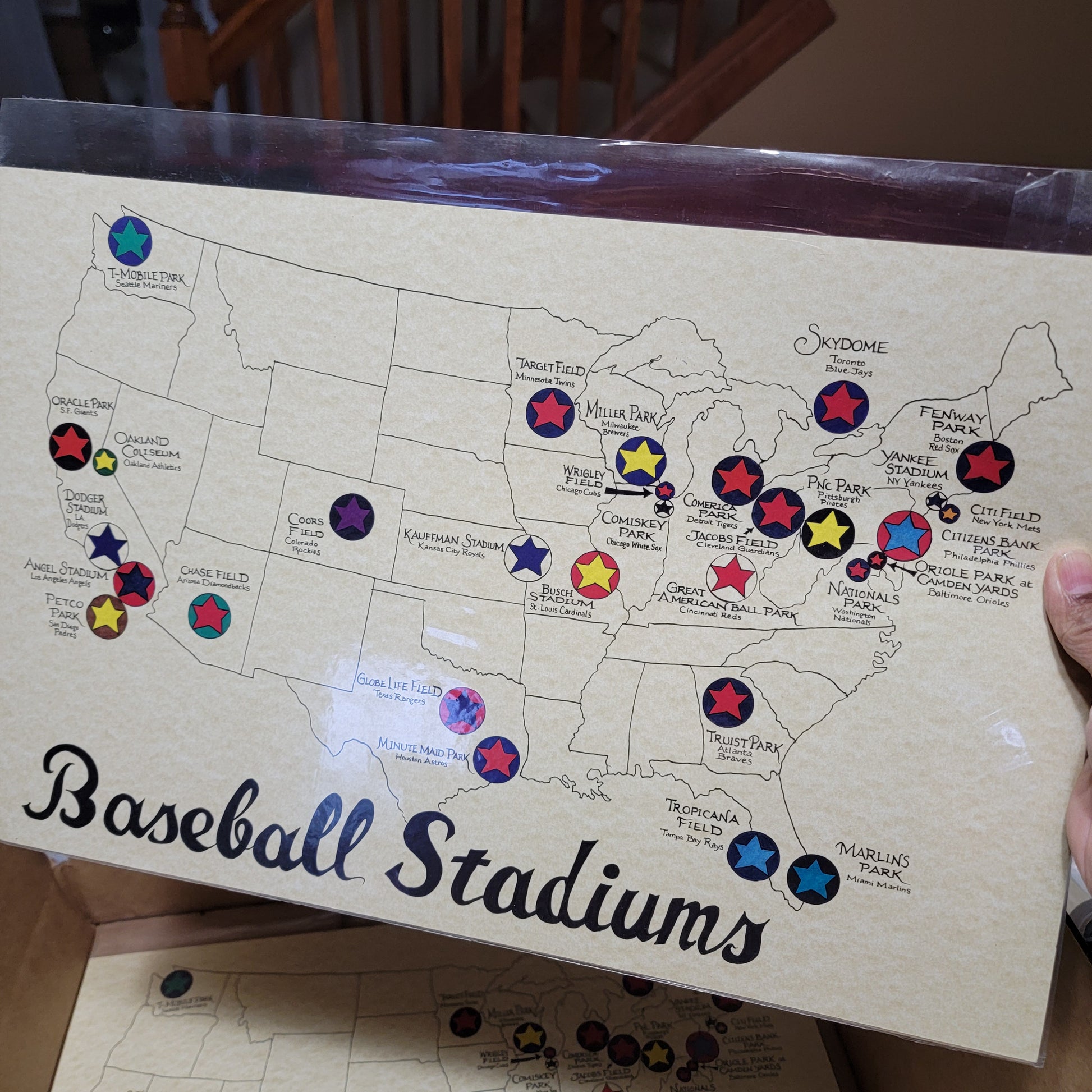 Baseball stadium map