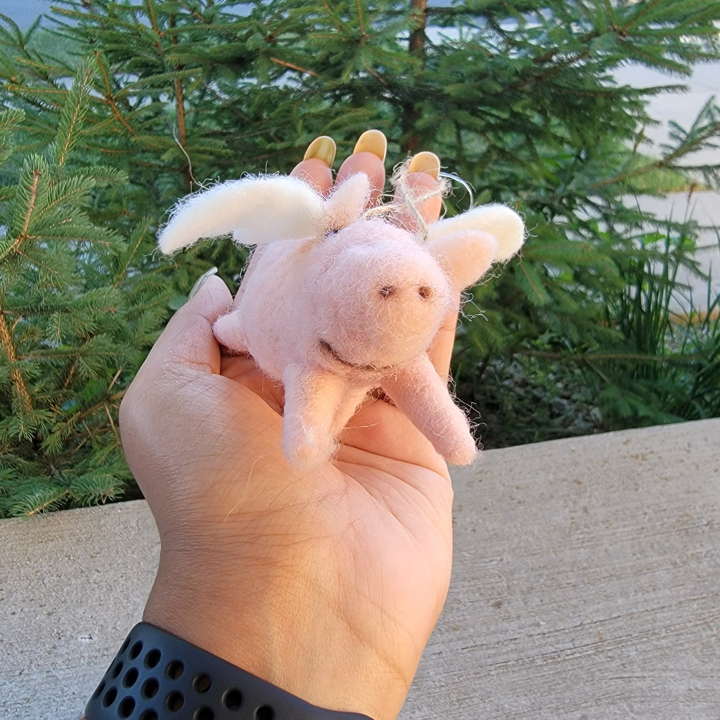 Felt - Flying Pig Ornament