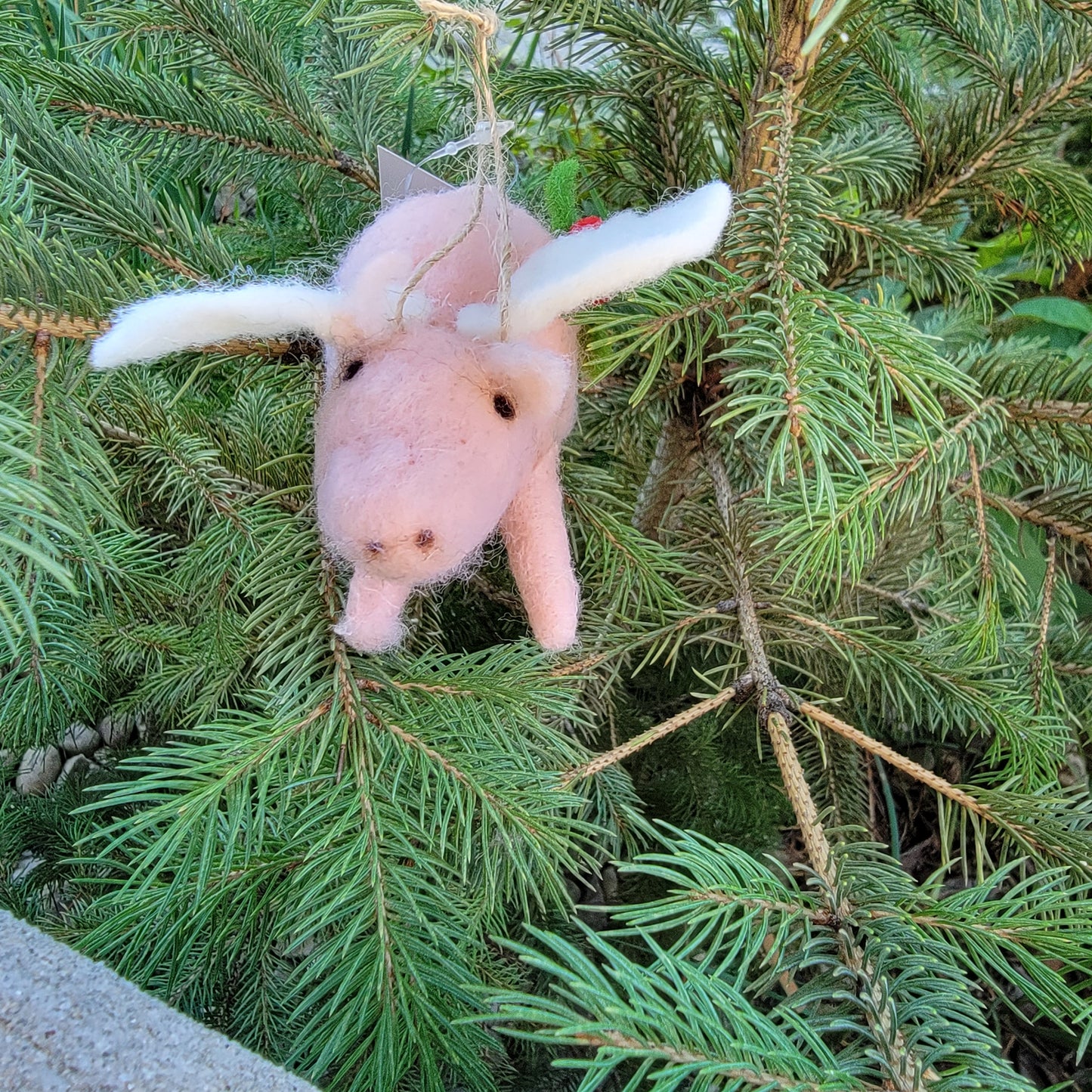 Felt - Flying Pig Ornament