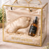 Restful Sleep Kit gift box with 22 momme mulberry silk pillowcase, silk eye mask, and natural pillow spray in a clear gift box