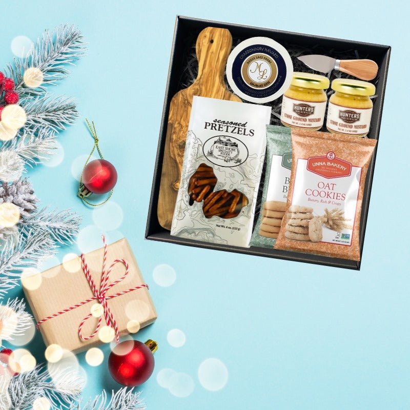 Cheese &amp; Pretzel Board Set - Gift Sets - Wisconsin Gifts