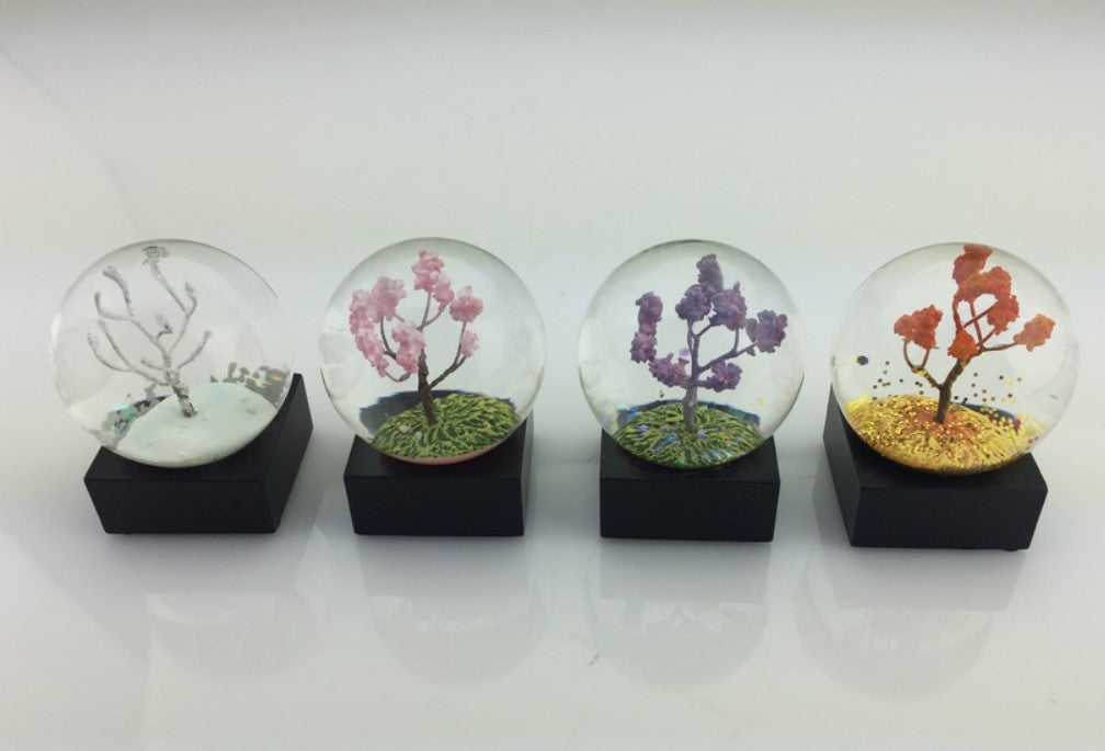 Mini Seasons Snow Globes - Set of 4