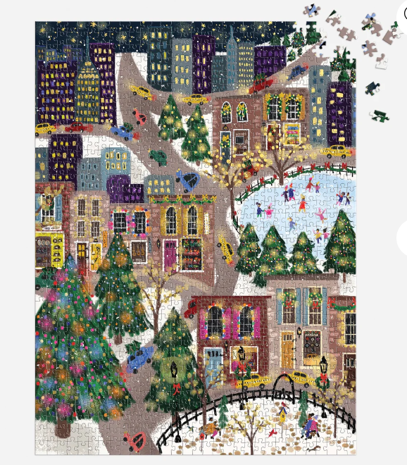 sparkling city 1000 piece foil puzzle winter