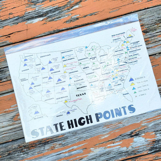 State High Points Map