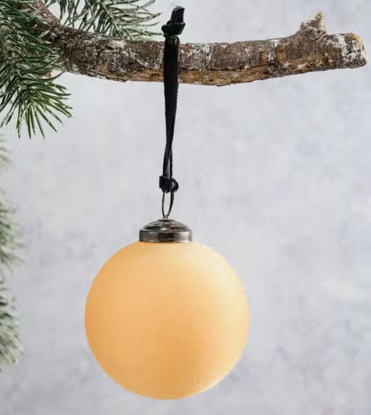 Velvet Covered Glass Ornament