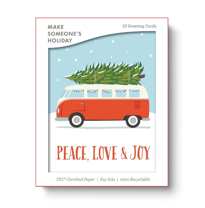 peace love joy greeting card set