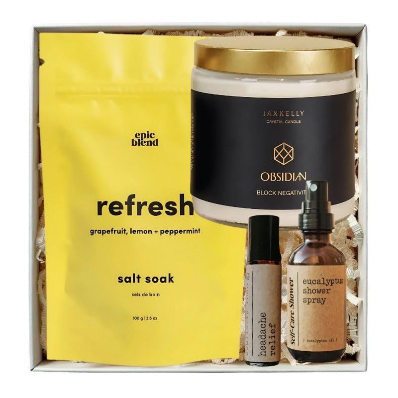 great fit for employee wellness gifts, client appreciation gifts, get well soon gifts, thinking of you gifts, birthday gifts, and self-care gift boxes.