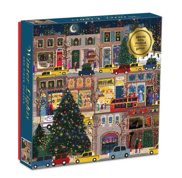 Winter Lights 500 Piece Foil Puzzle By Joy Laforme