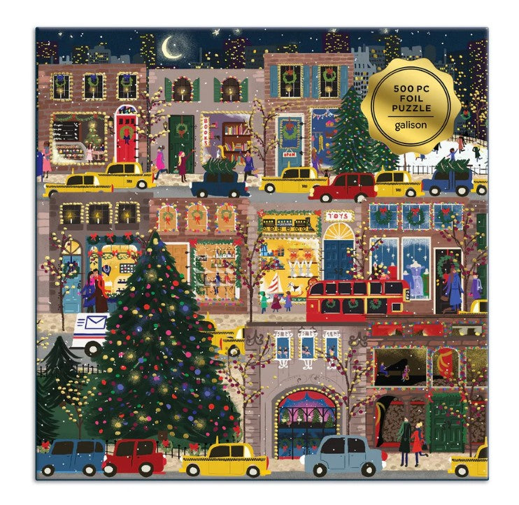 Winter Lights 500 Piece Foil Puzzle By Joy Laforme for christmas