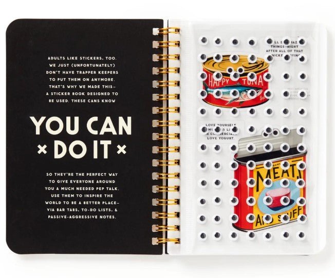 You Can Do It Googly Sticker Book, perfect for curated gift boxes and Build a Box gifting (detail shot)