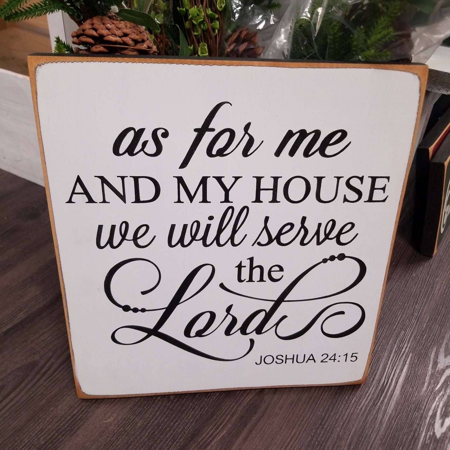 As for me and my house we will serve the Lord Wooden sign