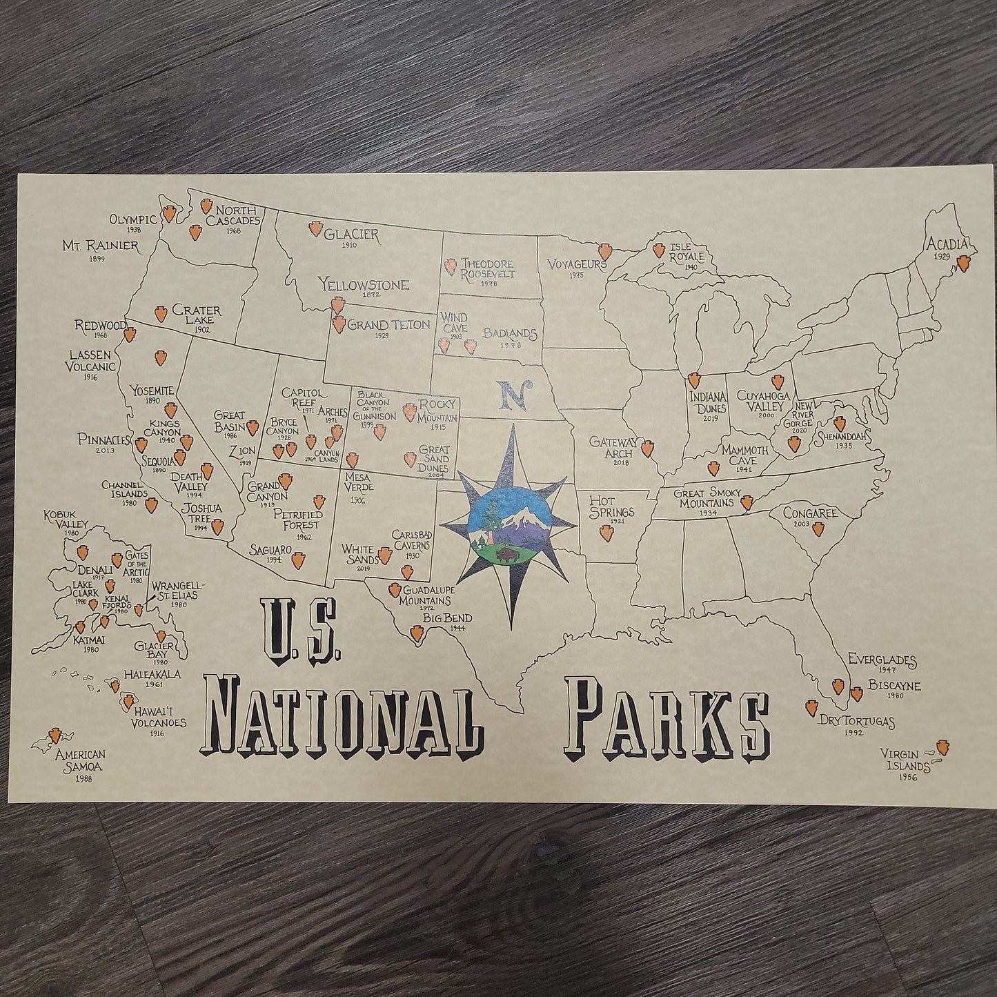 US national parks map