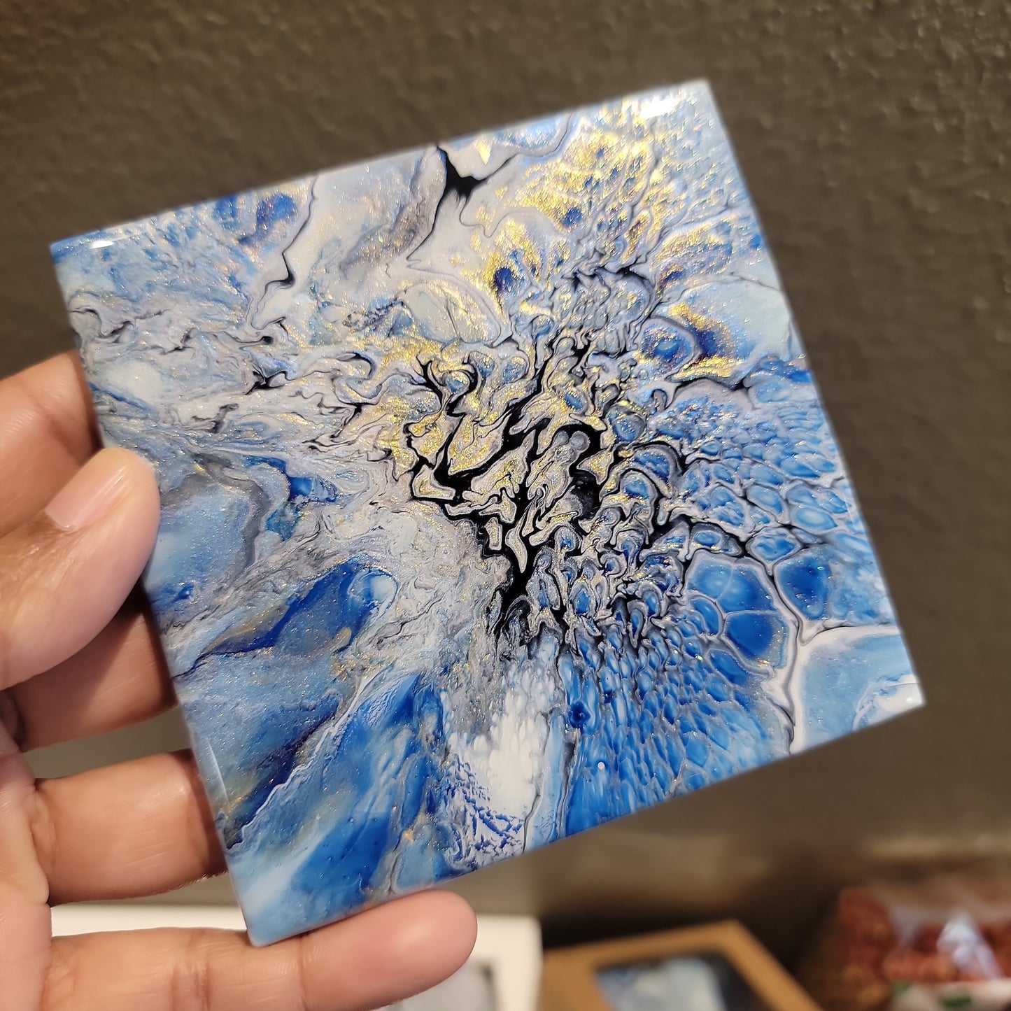 Beautiful Resin Marble Art Coasters - Food Safe