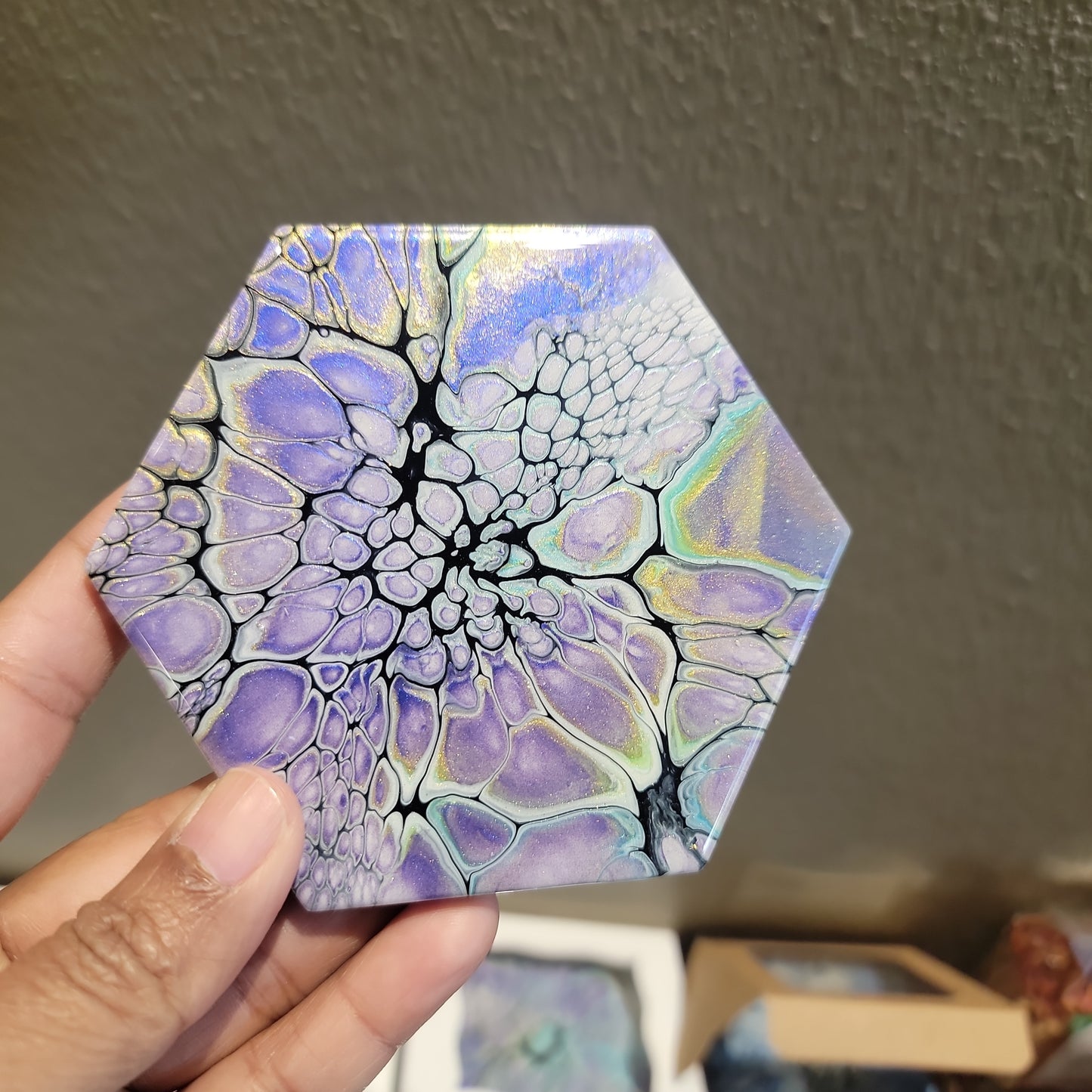 Beautiful Resin Marble Art Coasters - Food Safe