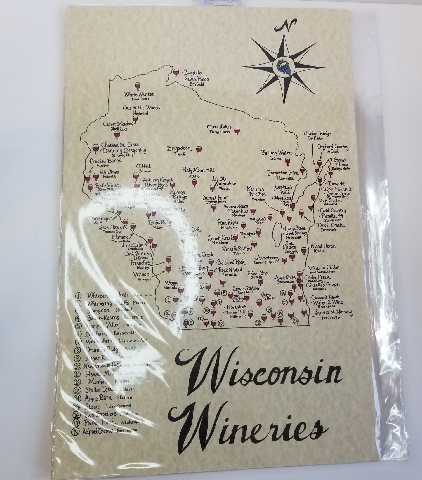 Wisconsin Wineries Map