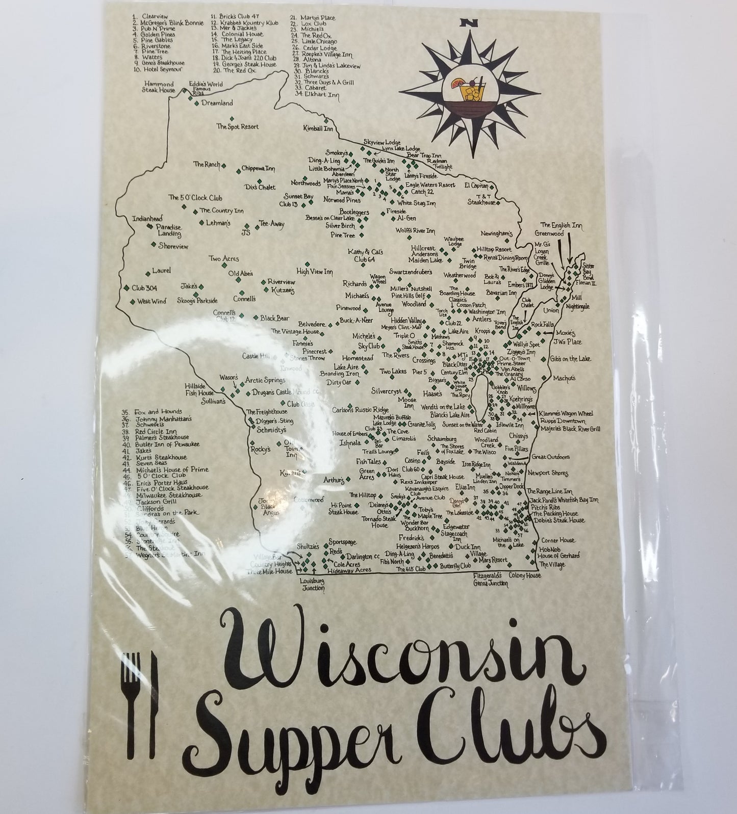 Wisconsin Map | Wisconsin Supper Club Map